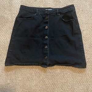Refuge black denim skirt